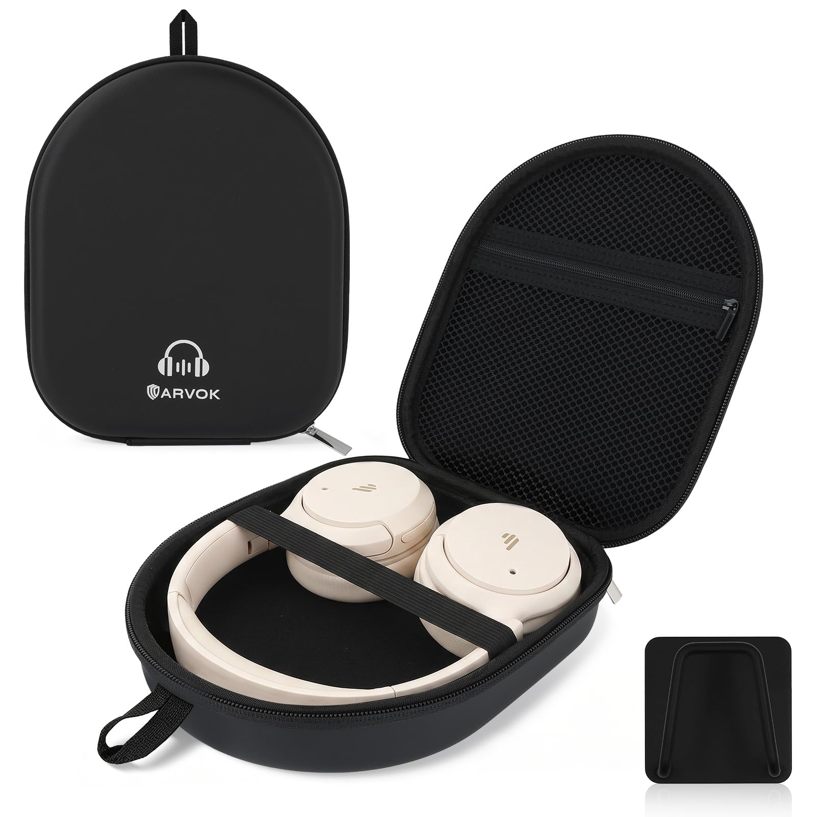 ARVOK Headphone Case Super-Slim PU Hard Shell