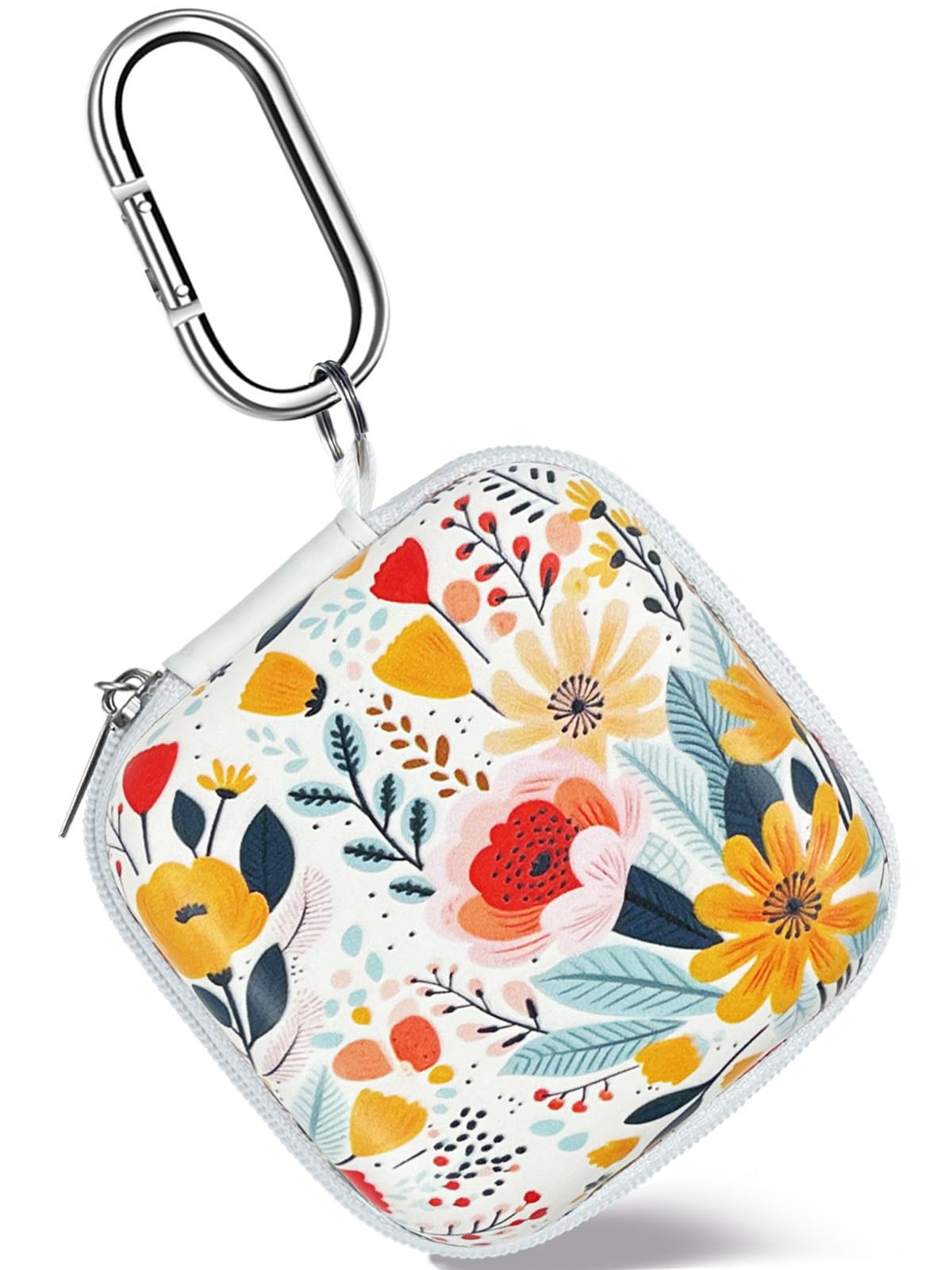 KOUJAON Earbud Case Headphone Organizer Ear Bud Case Portable EVA Carrying Box Storage Bag with Carabiner