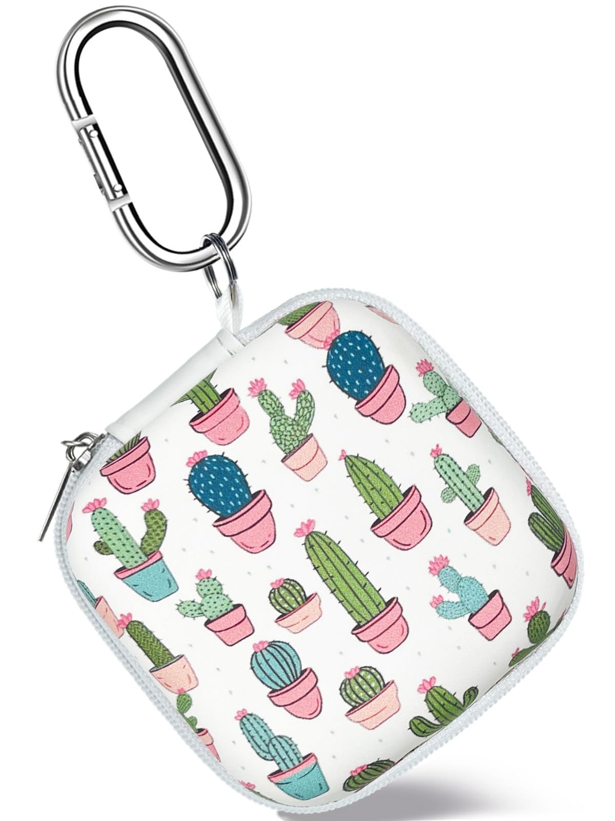 KOUJAON Earbud Case Headphone Organizer Ear Bud Case Portable EVA Carrying Box Storage Bag with Carabiner